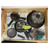 DRAWER CONTAINING MISCELLANEOUS POTS AND PANS ONE