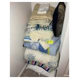 LARGE GROUP OF COMFORTERS BLANKETS PILLOWS