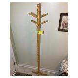 WOODEN COAT RACK APPROXIMATELY 58 IN TALL