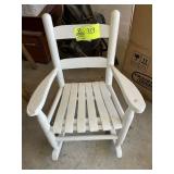 SMALL WOODEN KIDS ROCKING CHAIR SOME DAMAGE TO ARM