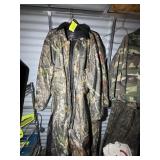 TWO PAIR OF DOUBLE XL MENS CAMOUFLAGE COVERALLS