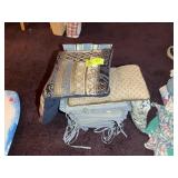 GROUP OF DECORATIVE PILLOWS AND SEAT CUSHIONS
