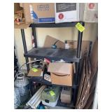 FOUR TIER PLASTIC STORAGE SHELF 34 IN X 16 IN X 55