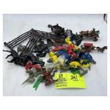 GROUP OF VINTAGE COWBOY AND INDIAN PLASTIC TOYS FI