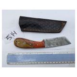 XROSSROADS CUTLERY FIXED BLADE DAMASCUS STEEL KNIF