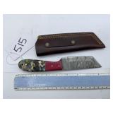 XROSSROADS CUTLERY FIXED BLADE DAMASCUS STEEL KNIF