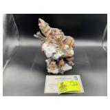 THE DANBURY MINT WOLVES SCULPTURE TITLED WILDERNES