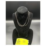 GROUP OF TWO STERLING SILVER NECKLACES 16IN, APPRO