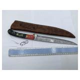 XROSSROADS CUTLERY FIXED BLADE DAMASCUS STEEL KNIF