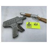 PAIR OF VINTAGE TOY GUNS PAPER POPPER AND SPITFIRE
