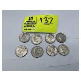 GROUP OF KENNEDY HALF DOLLAR COINS, INCLUDING FOUR