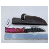 XROSSROADS CUTLERY FIXED BLADE STEEL KNIFE PINK WO