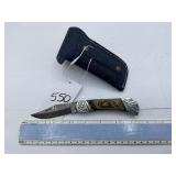 XROSSROADS CUTLERY DAMASCUS STILL FOLDING POCKET K