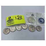 GROUP OF US COINS, INCLUDING A 1984 KENNEDY HALF D