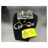 LARGE GROUP OF STERLING SILVER BRACELETS, RINGS AN