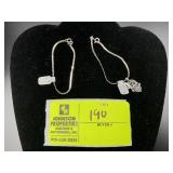GROUP OF TWO STERLING SILVER BRACELETS 7.25IN, APP