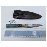 XROSSROADS CUTLERY FIXED BLADE DAMASCUS STEEL DAGG