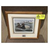 FRAMED AND MATTED 1990 NORTH CAROLINA MIGRATORY WA