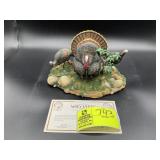 THE DANBURY MINT WILD TURKEY SCULPTURE TITLED WILY
