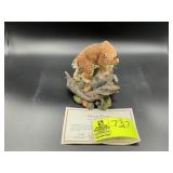 THE DANBURY MINT BOBCAT SCULPTURE TITLED ON THE PR