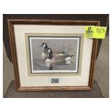 FRAMED AND MATTED 1986 NORTH CAROLINA WATERFOWL CO