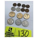 GROUP OF US COINS, INCLUDING 2000 SACAGAWEA MINT M
