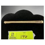 APPEARS TO BE MARKED 14K YELLOW GOLD  HERRINGBONE