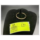 APPEARS TO BE 14K GOLD ETCHED BANGLE BRACELET 2INX