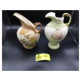 PAIR VINTAGE DECORATIVE WATER PITCHERS