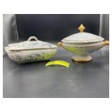 PAIR OF VINTAGE DECORATIVE SERVING DISHES