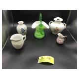 GROUP OF MISCELLANEOUS CERAMIC VASES AND WATER PIT