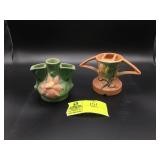 PAIR OF ROSEVILLE POTTERY FLOWER FROGS