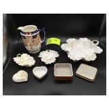 GROUP OF MISCELLANEOUS ITEMS TRINKET BOX DECORATIV