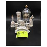 GROUP OF 50TH ANNIVERSARY DECORATIVE ITEMS COVERED