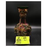 CARNIVAL GLASS BERRY VASE MARKED FENTON APPROXIMAT