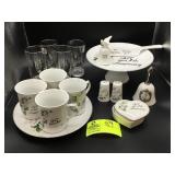 LARGE GROUP OF 25TH ANNIVERSARY DECORATIVE ITEMS C