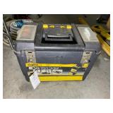 TOOL BOX OF MISCELLANEOUS TOOLS SCREWDRIVERS SQUAR