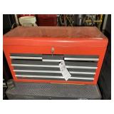 SEARS CRAFTSMAN SIX DRAWER TOOL CHEST, RED GRAY DR