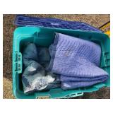 TOTE WITH MISC BLANKETS