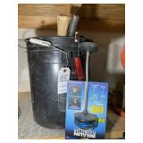 BUCKET WITH MISCELLANEOUS TOOLS FLEX LED WORK LIGH