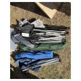 GROUP OF FOLDING CAMPING STYLE CHAIRS