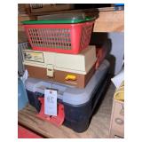 GROUP OF MISCELLANEOUS EMPTY TOTES PLANO TACKLE BO