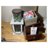 GROUP OF MISCELLANEOUS DECORATIVE ITEMS LANTERN DO