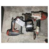 PAIR OF PNEUMATIC AIR NAILERS ONE COIL NAILER ONE