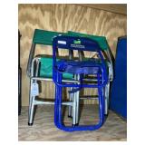 GROUP OF GOLF THEMED FOLDING CHAIRS