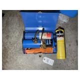 GROUP OF PROPANE TORCHES AND TANKS