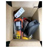 BOX OF MISC HAND TOOLS, VISE GRIPS, CRESCENT WRENC
