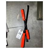 GROUP OF THREE ORANGE HANDLE PRY BARS