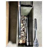 METAL AMMO CAN WITH SOCETS AND WRENCHES, SOME CRAF