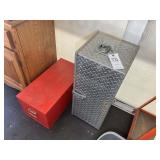 TWO METAL TOOL BOXES, ALUMINUM 30 IN X 12 IN X 13,